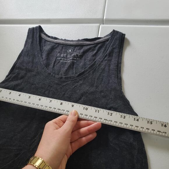 Free Fly Tank Top Womens Small Charcoal Gray Bamboo Viscose Blend Scoop Neck - Picture 5 of 7